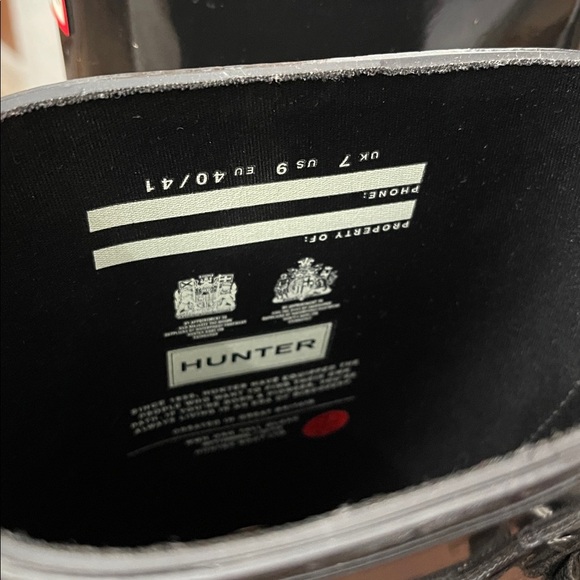 Hunter Original Tall Gloss Rain Boots Black Size 9 / EU 40–41 — Waterproof Icon - Picture 4 of 9